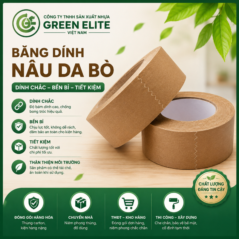 Băng dính nâu da bò