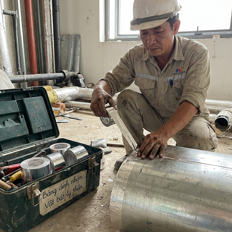 Băng Dính Nhôm Là Gì Và Vì Sao Thợ Lành Nghề Luôn Có Sẵn