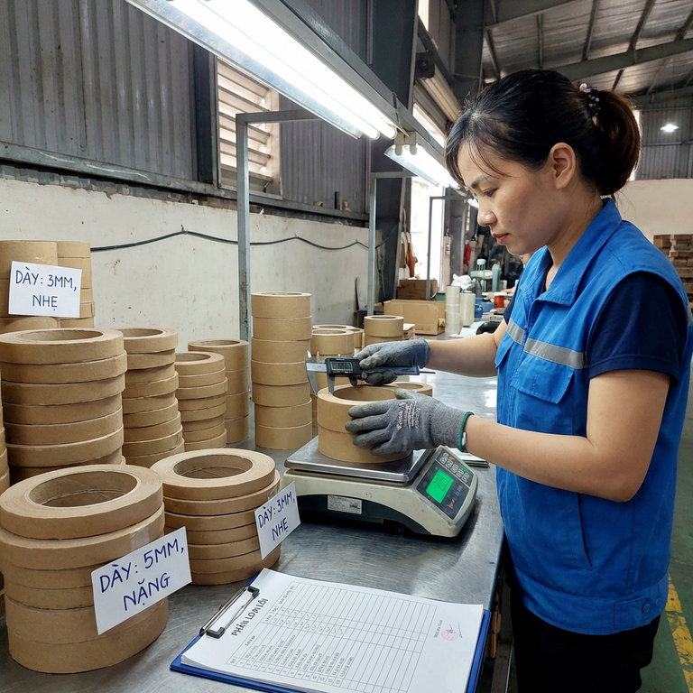 Phân Loại Lõi Băng Dính Theo Độ Dày Và Trọng Lượng Cuộn