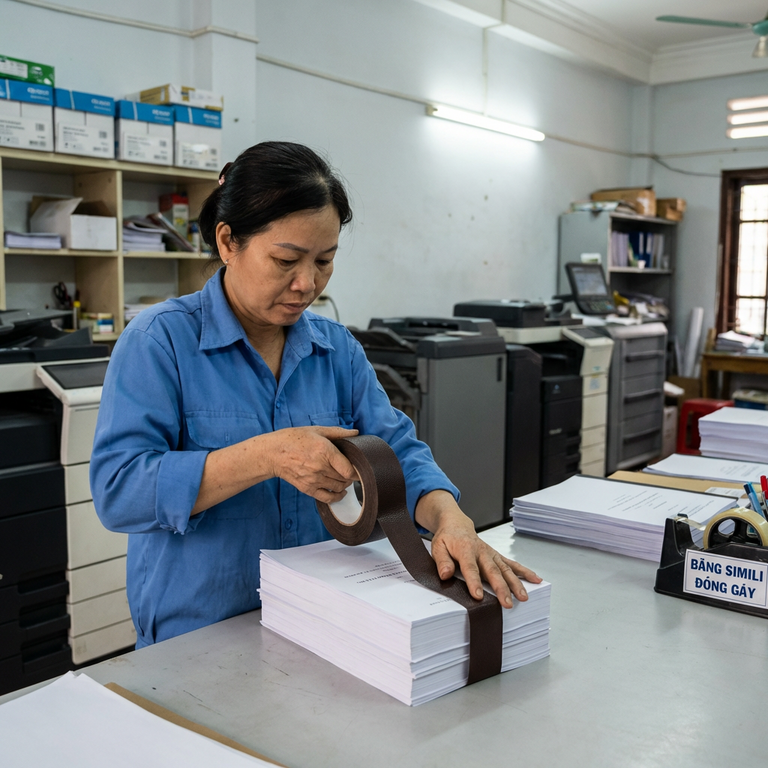 Ứng Dụng Thực Tế Của Băng Quấn Simili Trong In Ấn Và Văn Phòng