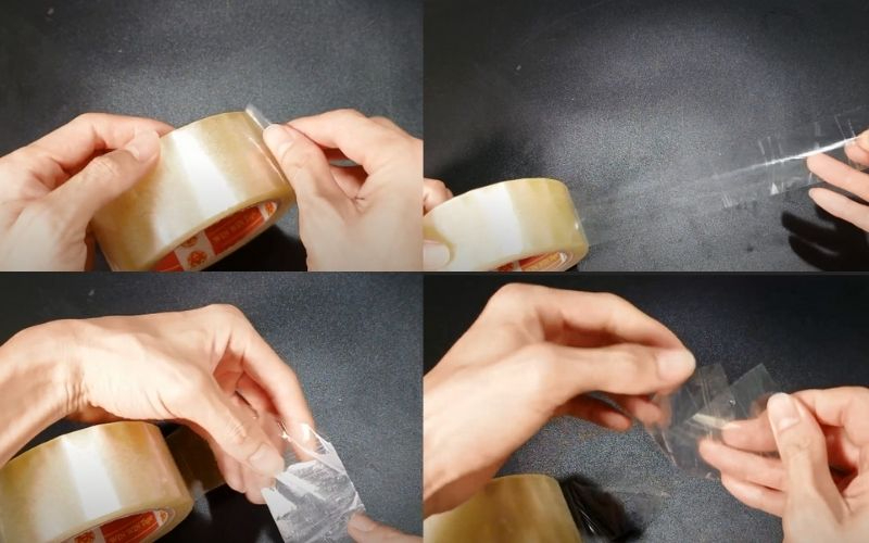 Mẹo cắt băng dán bằng tay