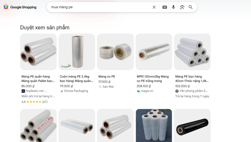 Mua qua sàn thương mại điện tử và các kênh Online