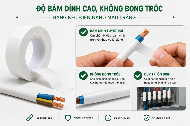 đặc điểm của băng dính nano màu trắng