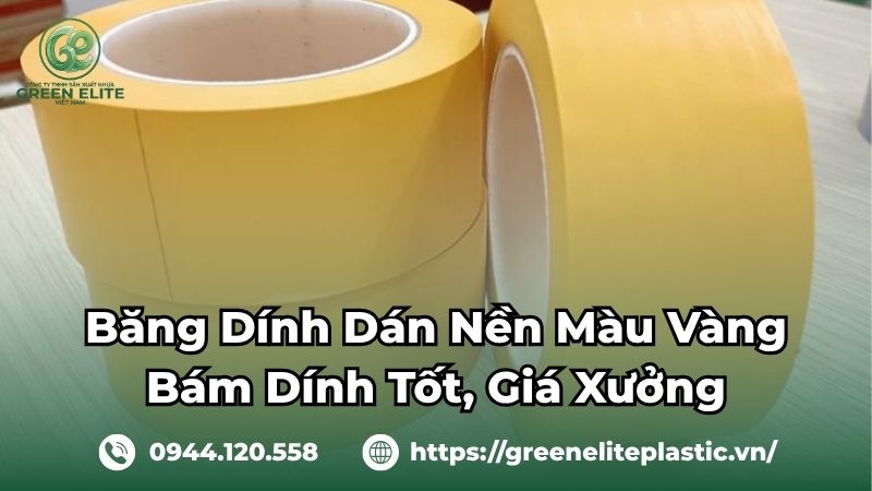 Băng dính dán nền màu vàng