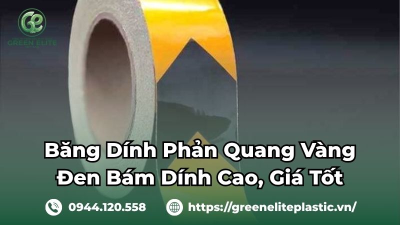 Băng dính phản quang vàng đen