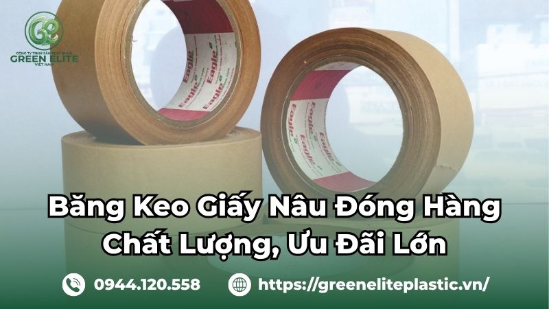 Băng keo giấy nâu đóng hàng chất lượng