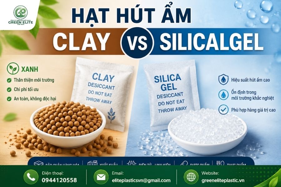 so sanh hat chong am clay vs silica gel