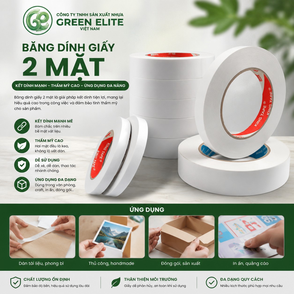 Thông tin băng keo giấy 2 mặt
