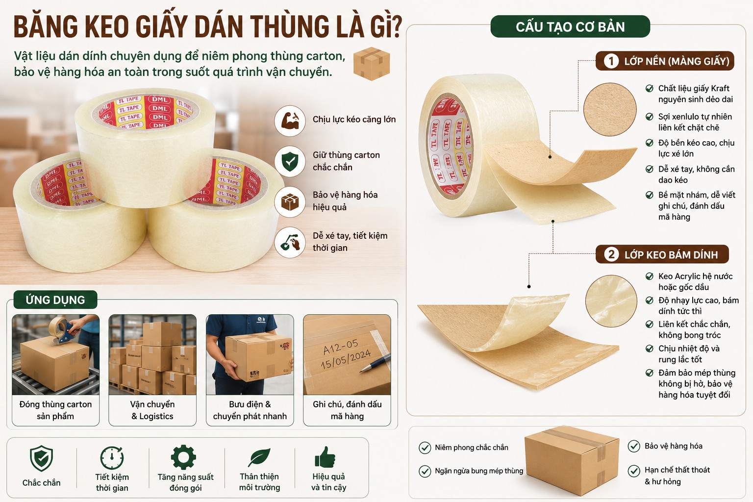 Thông tin về băng dính giấy dán thùng