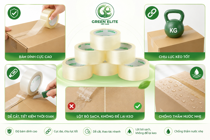 Ưu điểm của băng keo OPP trong