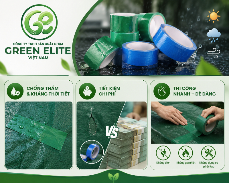 Ưu điểm nổi bật của băng dính dán bạt