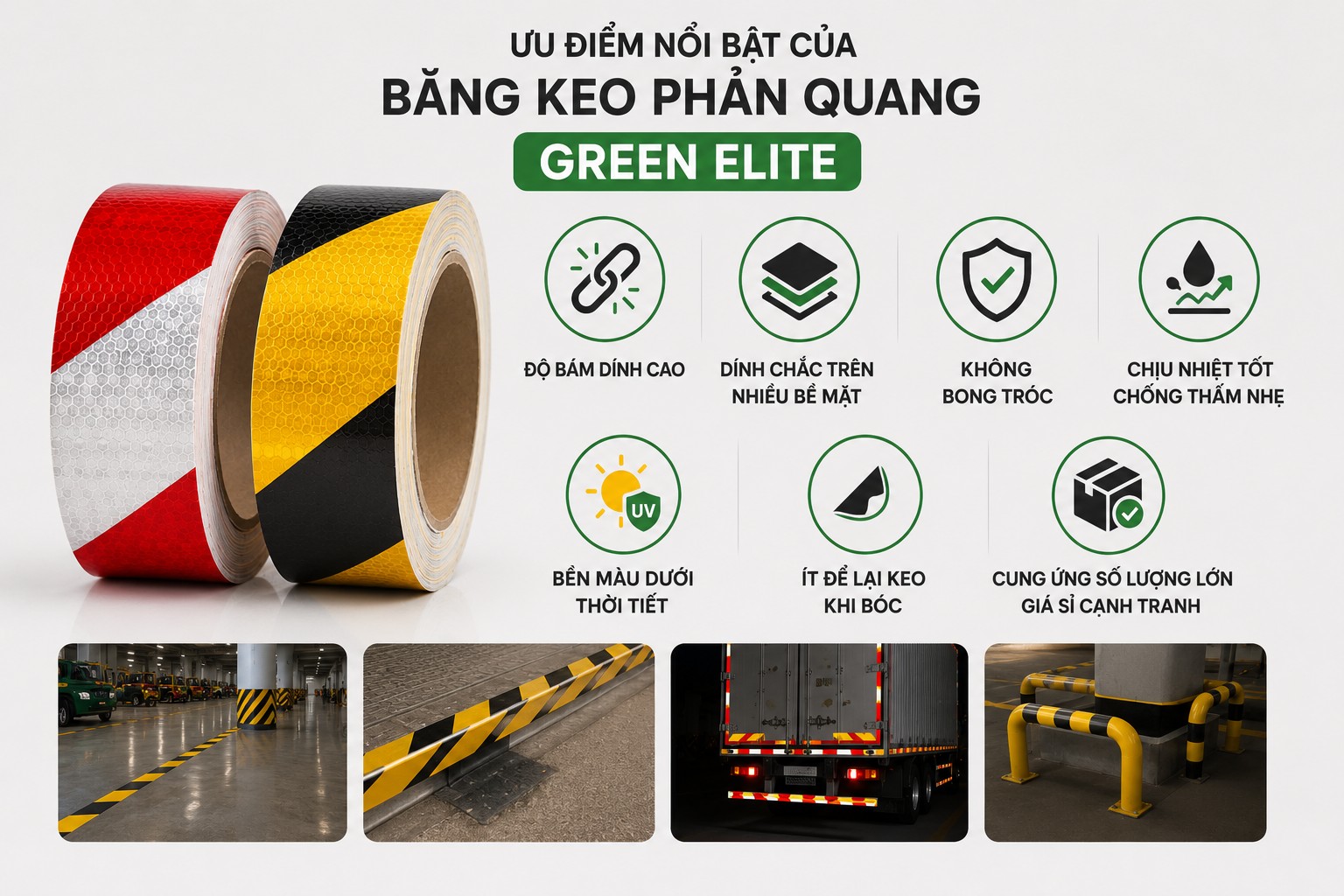 Ưu điểm nổi bật của băng keo phản quang